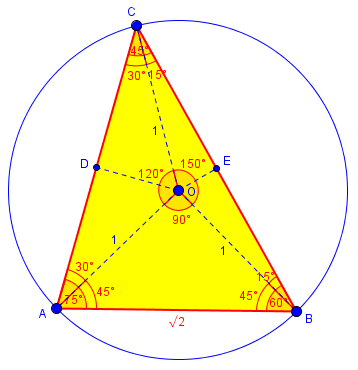 Triangles In A Circle Two Methods The Math Doctors