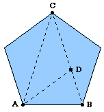 Pentagon containing golden triangle