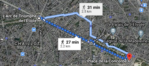Google satellite map of Paris