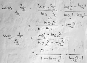division of logarithms with different bases