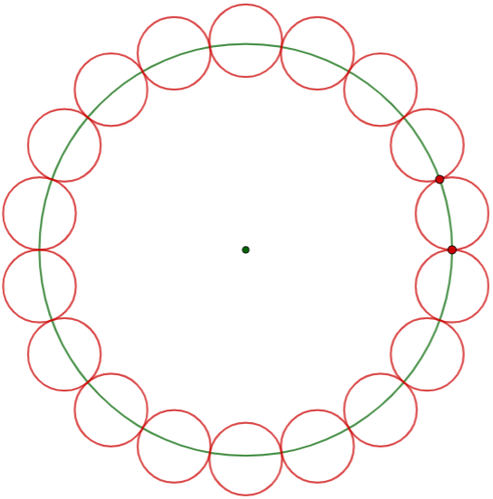 20 circles around a circle
