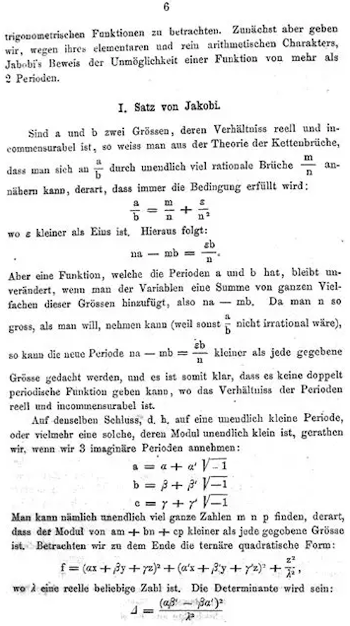 Satz von Jakobi